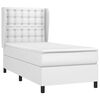 vidaXL Cama box spring con colch&oacute;n cuero sint&eacute;tico blanco 90x190 cm
