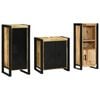 vidaXL Juego de muebles de ba&ntilde;o con caj&oacute;n 3 pcs Madera de mango maciza