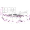 vidaXL Estructura de cama de matrimonio con cabecero madera maciza