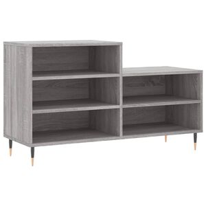 vidaXL Zapatero madera contrachapada gris Sonoma 102x36x60 cm
