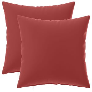 vidaXL Funda de almohada 2 pcs HEERLEN Rojo vino 30 x 30 cm Poli&eacute;ster