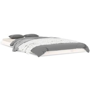 vidaXL Estructura de cama madera maciza de pino blanco 100x200 cm