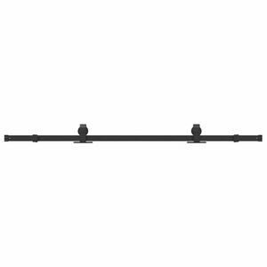 vidaXL Kit de herrajes para puertas correderas acero negro 183 cm