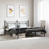 vidaXL Estructura cama sin colch&oacute;n con estribo metal negro 183x213 cm