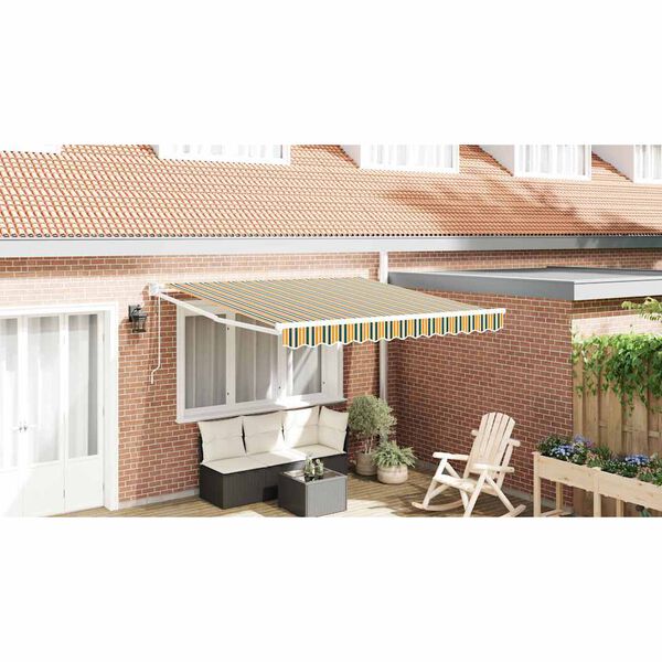 vidaXL Toldo Retr&aacute;ctil Multicolor 350 x 250 cm Poli&eacute;ster y Aluminio