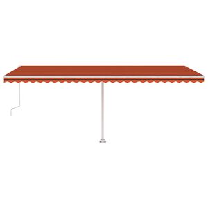vidaXL Toldo el&eacute;ctrico 6 x 3 m Rayas horizontales naranjas y marrones