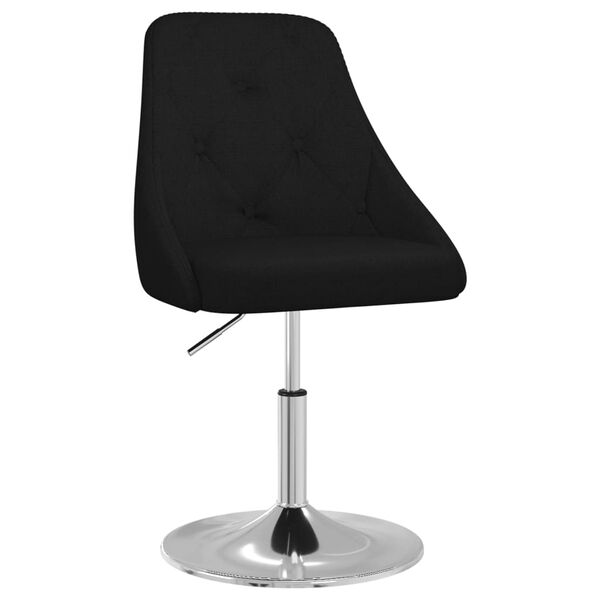 vidaXL Taburete de cocina tela negro