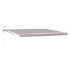vidaXL Toldo Retr&aacute;ctil El&eacute;ctrico Gris claro y blanco. 4,5 x 3,5 m