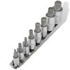 vidaXL Set de puntas de 12 puntos 8 piezas rayadas