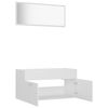 vidaXL Conjunto de muebles de baño 2 piezas contrachapada blanco