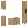 vidaXL Juego de armarios de ba&ntilde;o de 4 piezas ZWOLLE Roble artisan