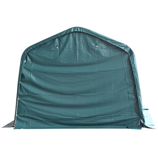 vidaXL Carpa para ganado desmontable PVC verde oscuro 550g/m² 3,3x3,2m