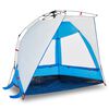 vidaXL Tienda de playa 2 personas impermeable apertura r&aacute;pida azul