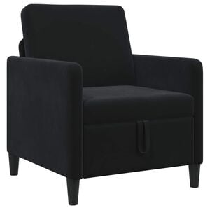 vidaXL Sof&aacute; con almacenamiento Negro 72 x 78 x 87 cm Poli&eacute;ster
