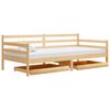vidaXL Sofá cama con cajones madera de pino maciza 90x200 cm