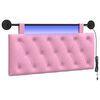 vidaXL Cabecero colgante Con luz LED Rosa Tela