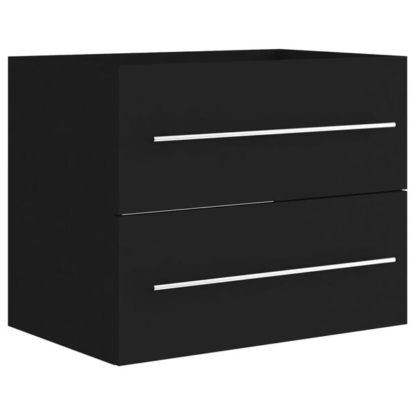 vidaXL Mueble de lavabo madera de ingenier&iacute;a negro 60x38,5x48 cm