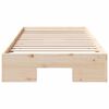 vidaXL Estructura de cama Marr&oacute;n 75 x 190 cm Madera maciza de pino
