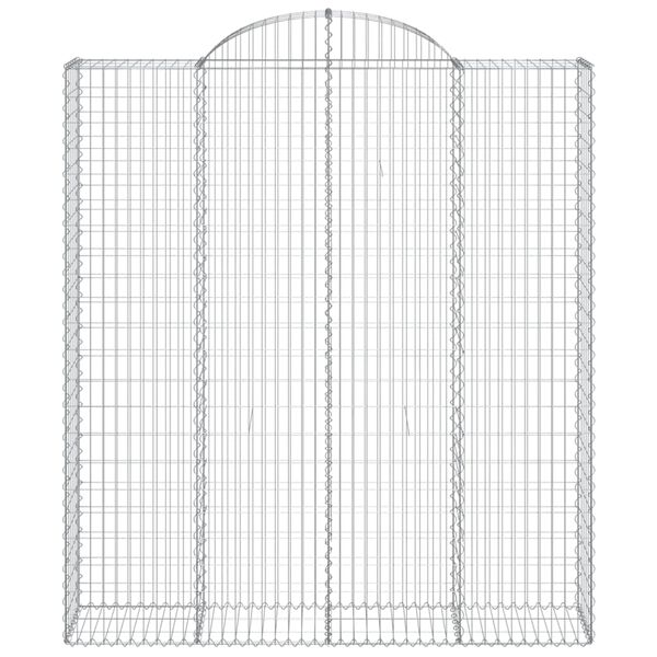 vidaXL Cestas de gaviones 18 uds forma de arco hierro 200x50x220/240cm