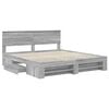 vidaXL Estructura de cama con cabecera Gris Sonoma 180 x 200 cm