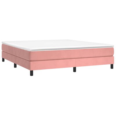 vidaXL Estructura de cama de terciopelo rosa 180x200 cm