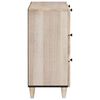 vidaXL Vitrina con cajón Blanco 60 x 33 x 75 cm madera maciza de mango