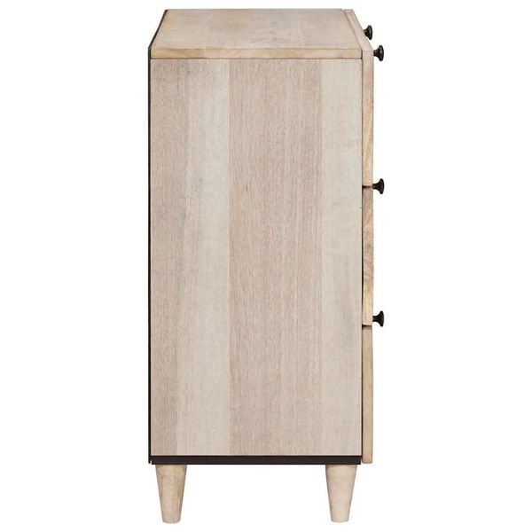 vidaXL Vitrina con cajón Blanco 60 x 33 x 75 cm madera maciza de mango
