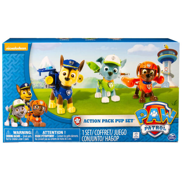 Paw Patrol Figuritas de los cachorros Rocky/Zuma/Chase