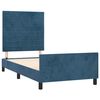 vidaXL Estructura de cama sin colch&oacute;n terciopelo azul oscuro 90x190 cm