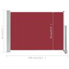 vidaXL Toldo lateral retráctil de jardín rojo 80x300 cm