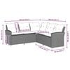 vidaXL Sofá en forma de L con cojines ratán sintético gris