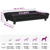 vidaXL Cama para perros de terciopelo negra 100x50x21 cm