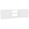 vidaXL Mueble para TV madera contrachapada blanco 120x30x37,5 cm