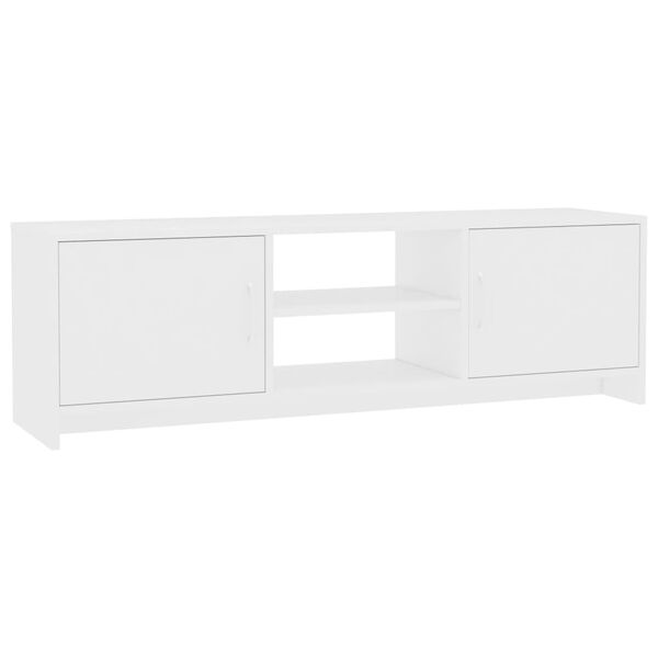 vidaXL Mueble para TV madera contrachapada blanco 120x30x37,5 cm