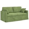 vidaXL Sof&aacute; 2 pcs Verde claro 158 x 78 x 80 cm Terciopelo