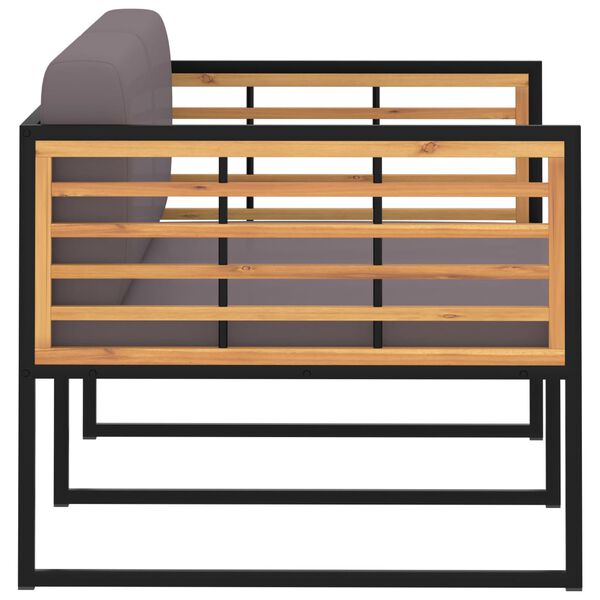 vidaXL Set muebles de jard&iacute;n 4 piezas madera maciza de acacia y acero