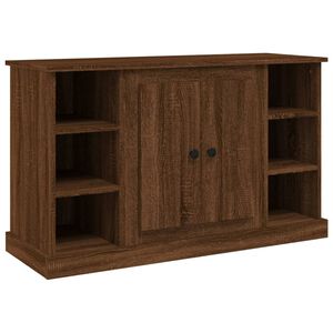 vidaXL Aparador de madera contrachapada roble marr&oacute;n 100x35,5x60 cm