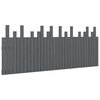 vidaXL Cabecero de cama de pared madera maciza pino gris 204x3x80 cm