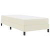 vidaXL Estructura de cama con colch&oacute;n Crema 90 x 200 cm tela