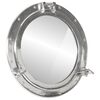vidaXL Espejo de ojo de buey de pared aluminio y vidrio &Oslash;50 cm