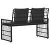 vidaXL Banco de exterior Liso Negro y Gris oscuro 116 x 55 x 82 cm