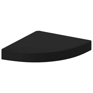 vidaXL Estante flotante de esquina MDF negro 25x25x3,8 cm