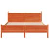 vidaXL Cama sin colch&oacute;n madera maciza de pino marr&oacute;n cera 140x190 cm