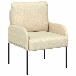 vidaXL Sof&aacute;s con coj&iacute;n 55cm Crema Madera contrachapada