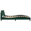 vidaXL Estructura de cama Dover terciopelo verde oscuro 160x200 cm