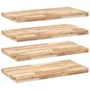vidaXL Estantes flotantes 4 uds madera acacia sin tratar 60x40x4 cm