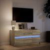 vidaXL Mueble de TV LED madera de ingenier&iacute;a roble Sonoma 100x34x50 cm