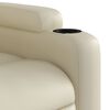 vidaXL Sill&oacute;n reclinable el&eacute;ctrico de cuero sint&eacute;tico crema