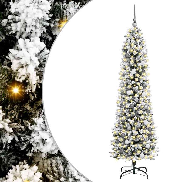 vidaXL &Aacute;rbol de Navidad artificial 210 cm PVC, Metal y Pl&aacute;stico