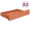 vidaXL Cama con dosel 2 cajones madera maciza pino 160x200 cm